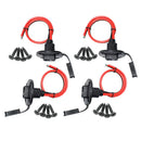 4Pcs Solar Weatherproof Quick Connect 30cm SAE Socket Sidewall Port Cable