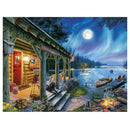 5D DIY Full Drill Diamond Painting Lake Night Cross Stitch Embroidery Mosai