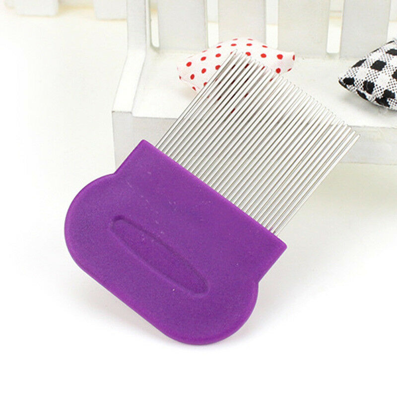Comb Head Hair Lice Nit Pet Safe Flea Eggs Dirt Dust Remover Steel Tooth Bru Gw
