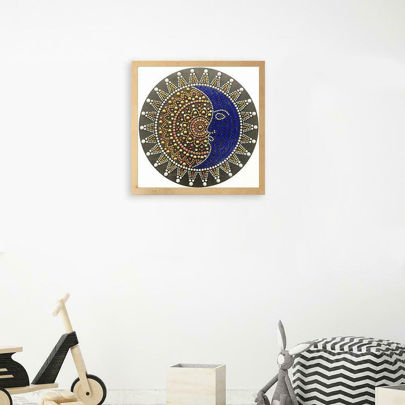 5D DIY Special Shaped Diamond Painting Moon Face Cross Stitch Mosaic Kits