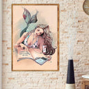 5D DIY Full Drill Diamond Painting Read Beauty Fish Cross Stitch Embroidery
