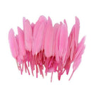 50pcs Dyed Goose Feathers DIY Hairstyles Decor Jewelry Wedding Party - Pink