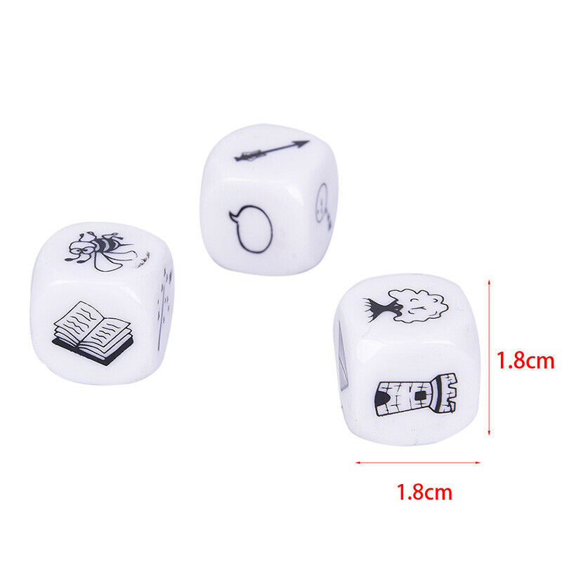 9pcs Story Dice Puzzle Board Game Telling Story Children Funny English  OZ