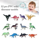 12Pcs Educational Dinosaurs Toys Set Stegosaurus Ceratosaurus Kids