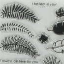 Feather and leaves Scrapbooking Album Card Decor Diary Craft Clear Stamps SP