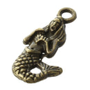 20pcs Bronze Tone Mermaid Charm Necklace Bracelet Pendant V1Q1