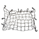 Black Latex Bungee Cargo Net Strech Luggage Netting and 12 Adjustable Plastic