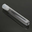 10Pcs  12*75MM Plastic Lab Test Tubes Metal Caps Screw Top Lid Round Bottom