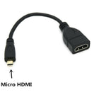 Micro HDMI Male Type D to HDMI Female Adapter Cable Convertor 1080P Ew