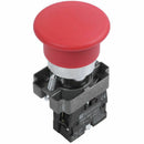 22mm NC Red Mushroom Momentary Push Button Switch 600V 10A ZB2-BC42