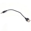 0.15m USB Female to 3.5 Audio Plug Car Navigation / Audio AUX Adapter Cable ME