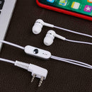 2Pin Dual Earphone Earpiece Mic PTT for BAOFENG KENWOOD Radio Walkie Talkie