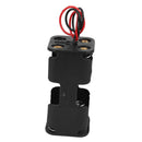 2x Plastic Battery Storage Case Box Holder For 4*AA 6V Battery With Wire Leads