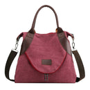 Women Large Totes Shopping Bag Handbag Shoulder Messenger Bags (Wine Red) SN9F