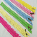 10x Nylon Mixed Color Lace Edge Zipper Puller DIY Craft Zip Tailor Sewin OBL