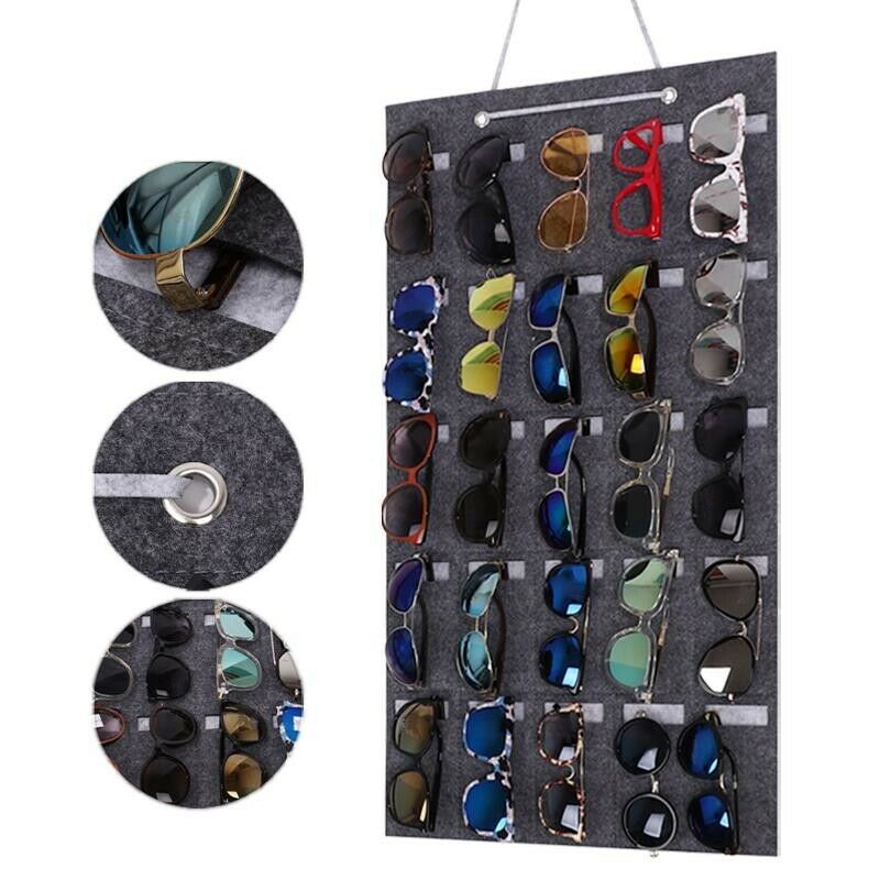 Glasses Organizer Sunglasses Organizer Storage Hanging Bag Sunglasses Eyegl T3W3