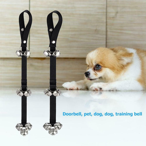 2pcs Adjustable Dog Doorbells Housebreaking Clicker Door Bell Dogs Training Tool