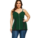 Bodycon Plus Size Women Tops Summer Backless Sexy Ladies Vest T-shirt Lace