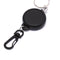 1PC Retractable Pull Key Chain Reel ID Badge Black Card Holder 60CM KeyringB Gn