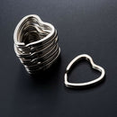 10PCS Heart Metal Key Holder Split Rings Keyring Keychain Hoop Loop DIY  J+