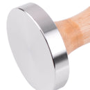 58mm Stainless Steel Coffee Tamper Espresso Barista Press Manual Wood Handle