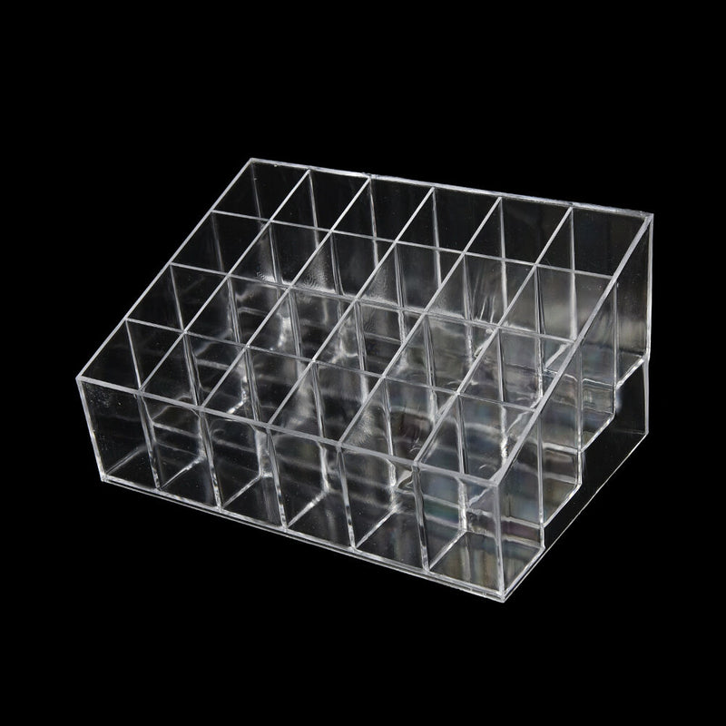 Clear 24 Makeup Lipstick Cosmetic Storage Display Stand Racks Holder Organizer U