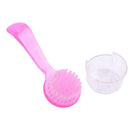 Plastic Anti-slip Grip Round Bristle Face Cleaning Brush Washing Brush pink