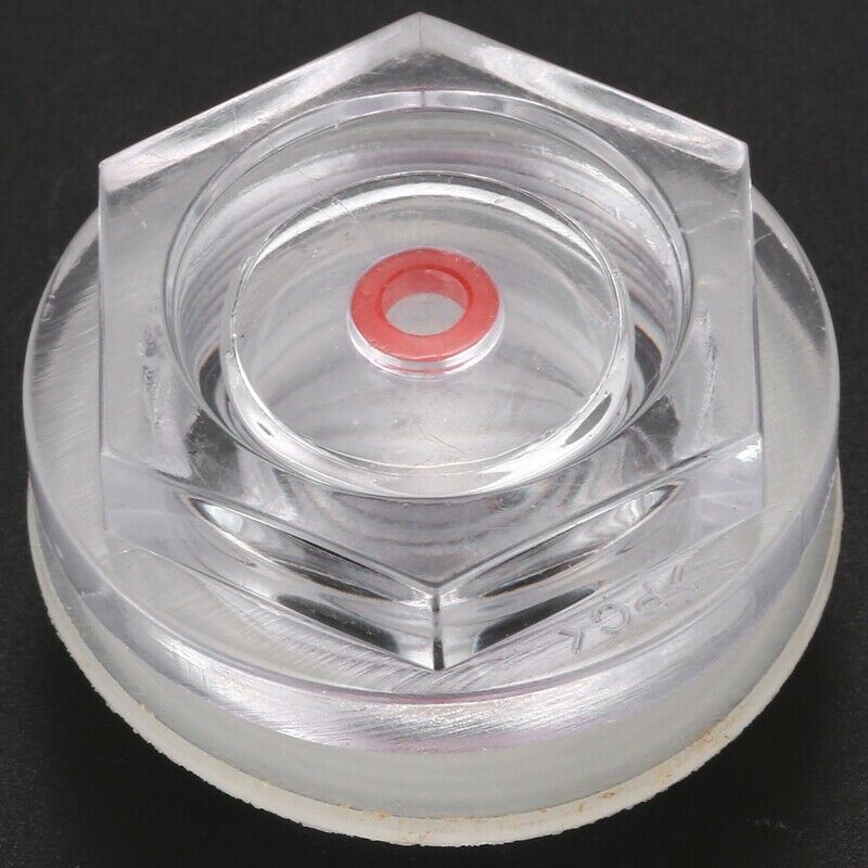 1" Thread Diameter Air Compressor Fittings Clear Plastic Oil Sight Glass