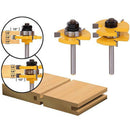 2Pcs Tongue and Groove Router Bits Teeth T Shape Wood Milling Cutter