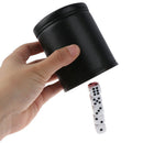 1PC Black/Red Leather Dice Cup Felt Lining Quiet Shaker for Playing Dice Ga&+