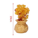 Mini Crystal Money Tree Feng Shui Traditional Bring Luck Wealth Home Decor  R6W8