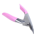 Nail clippers for nails and false acrylic nails easy to use pink.