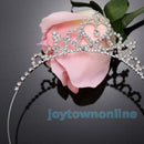 Kids Girl Princess Rhinestone Crown Children Wedding Cute Prom Tiara Headband