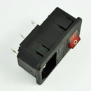 5X(SODIAL(R) Inlet Male Power Socket with Fuse Switch 10A 250V 3 Pin IEC32 K9U1)