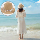 shell Summer Hats for Women Fashion Design Women Beach Sun Hat Foldable Bri