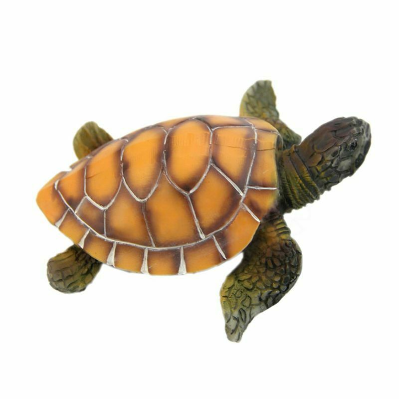 Aquarium Ornaments Decoration Artificial Turtle For Fish Tank Man Made ResinR4G8