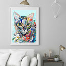 Full Square Drill Picture 5D DIY Colorful Cat Rhinestone Diamond Painting