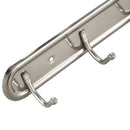 Household Metal Wall Mounted 6 Hooks Towel Rack Hanger 15" Long