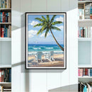 5D Seaside Coconut Trees Diamond Painting Embroidery DIY Cross Stitch Decor