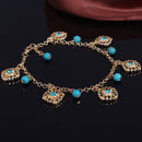 Punk Boho Turquoise Beads Anklets Tassels Bracelet Womens Foot Chain Anklet  3C