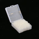 Desiccant Indicating Silica Gel with Reusable Hard Plastic Canister - White