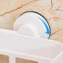 White Powerful Non-Perforation Suction-Free Suction Cup Storage Basket BathrH5R1