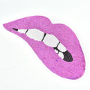 Purple sexy lips iron on sequins sew on patches DIY applique for clothes craftME
