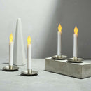 6pc 165mm Battery Powered LED Long Taper Candle for Church Home Party Decor