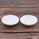 2 Pack White Professional Round Ceramic Dish Tray Bowl Lid For Electric Oil