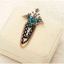 Men's Shirt Suit Blue Lucite Tassel Bouquet Brooch Breastpin Pin Accessories
