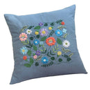 Flower Pattern Ribbon Pillow Embroidered Kit Sofa Pillow Case for Home Decor