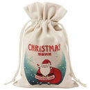 Christmas Bag Canvas Large Candy Bags Canvas Santa Sack with Drawstring for