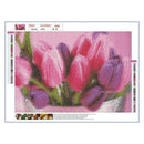 5D DIY Full Drill Diamond Painting Pink Flowers Cross Stitch Embroidery Kit