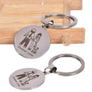 New Cute Mom Dad Dog Keychain Disc Charm Jewelry Best Souvenir Gift Keyring A3C